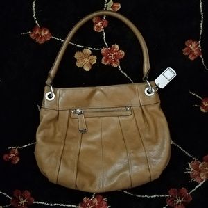 Tignanello Caramel Leather Purse Shoulder Bag